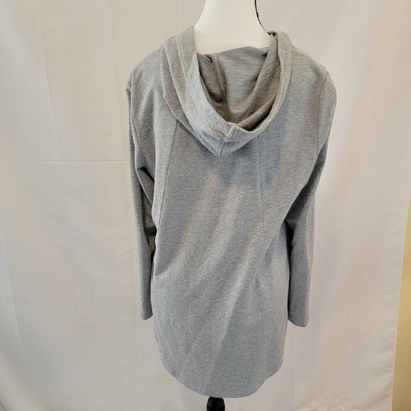 purejill Grey zipper sweatshirt with hood - size Medium - Picture 2 of 4
